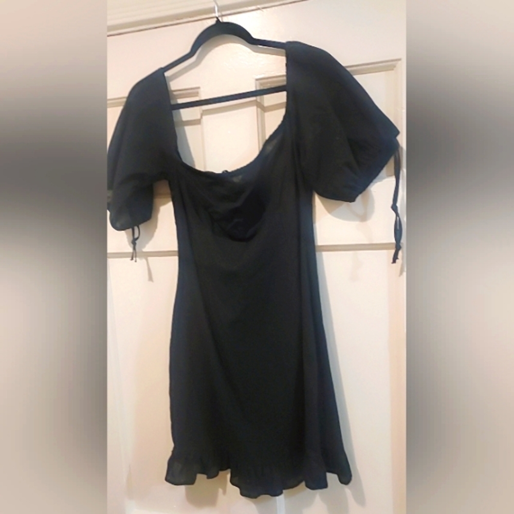 Black cotton dress. Never worn